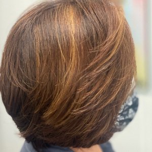 short-haircut-with-highlights hair-salon-albuquerque
